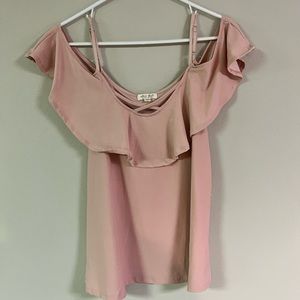 Pink Off the Shoulder Shirt